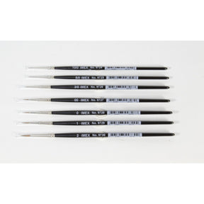 Assortment of sable brushes in various sizes and tips for IMEX IMX9724-30