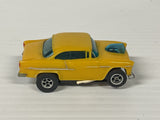 Aurora AFX non-magnatraction 1955 Bel Air Yellow White pipes   | 1777 | Aurora - AFX