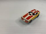 Aurora AFX non-magnatraction Plymouth "Cuda" Funny Car White/Red/Mustard | 1758 | Aurora - AFX