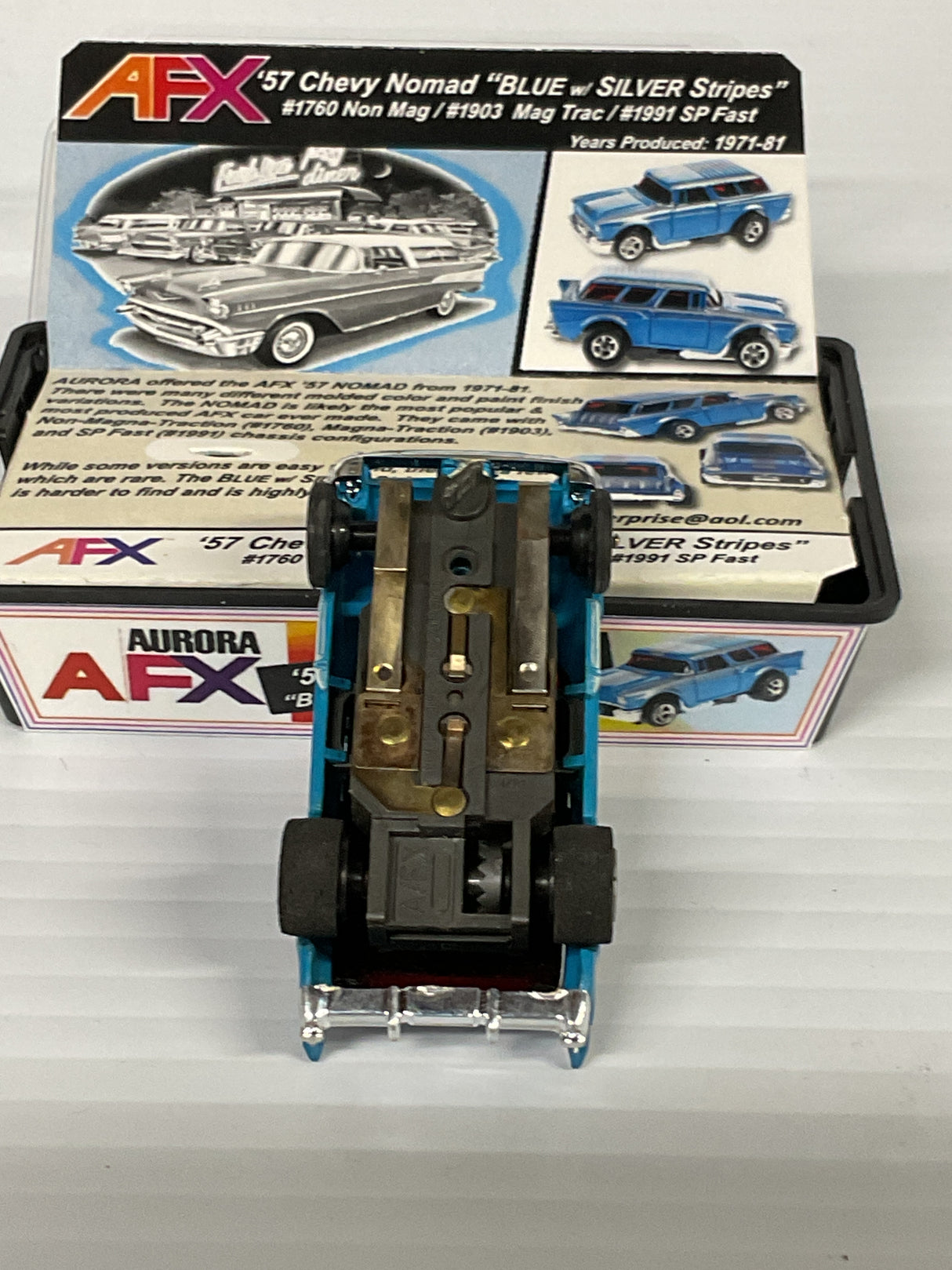 Aurora AFX 1957 Chevy Nomand ' Blue w/Silver stripes" Non Mag | 1760 | Aurora - AFX