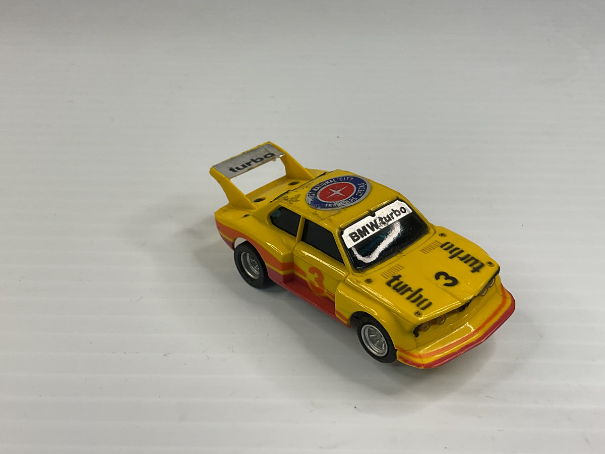 Aurora AFX magnatraction  BMW 320i Turbo Yellow/orange #3  | 1980 | Aurora - AFX