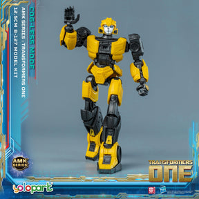 Yellow and black robot model kit, standing upright for Yolopark YPAMKM8BB-M
