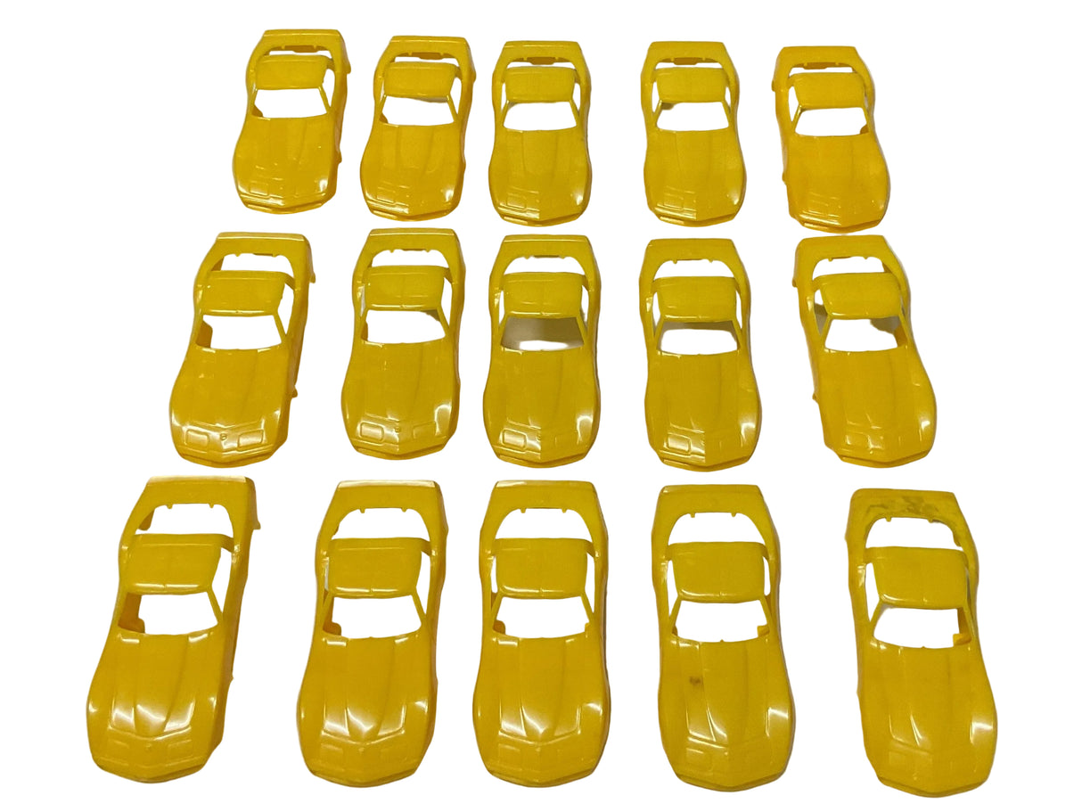 Tyco yellow Corvette, no windshield, narrow body | H7012B | Tyco