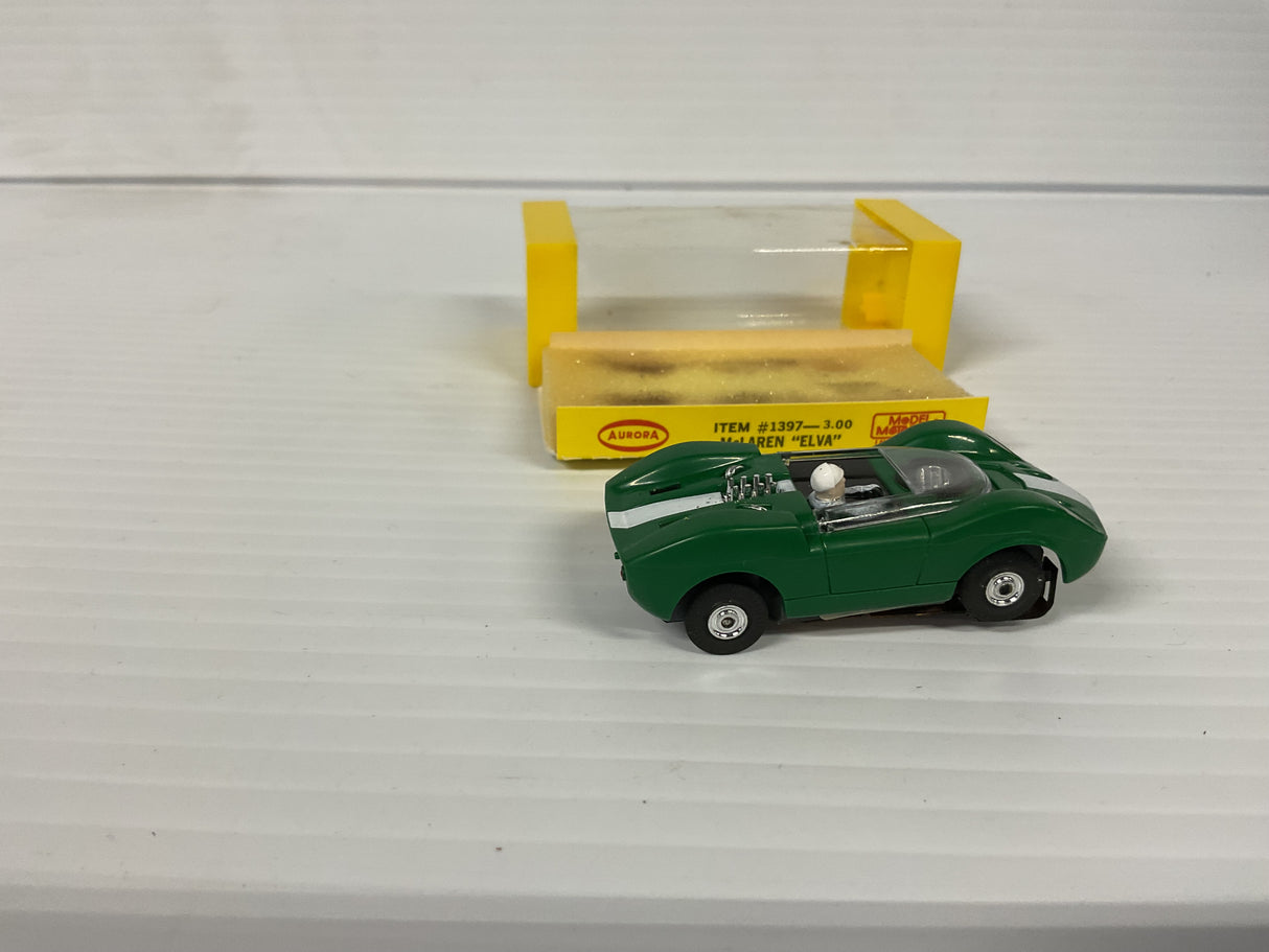 Aurora AFX McLaren "Elva" Green/White Stripe Thunder-jet  | 1397 | Aurora - AFX- Model Motoring