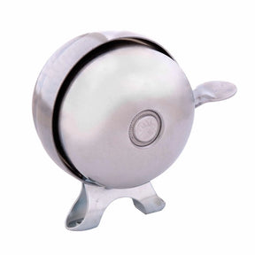 Silver bicycle bell with a mounting bracket for Schylling