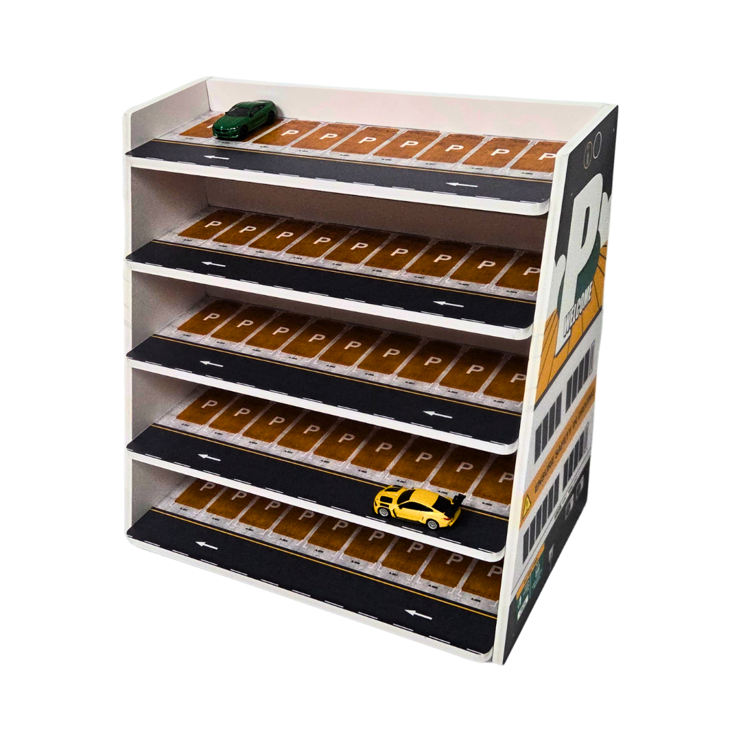 Five-Story Parking Garage Diorama Scene for 1:64 Diecast