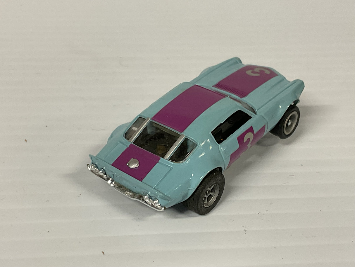 Aurora AFX magnatraction Trans Am Camero lightblue/purple #3  | 1901 | Aurora - AFX