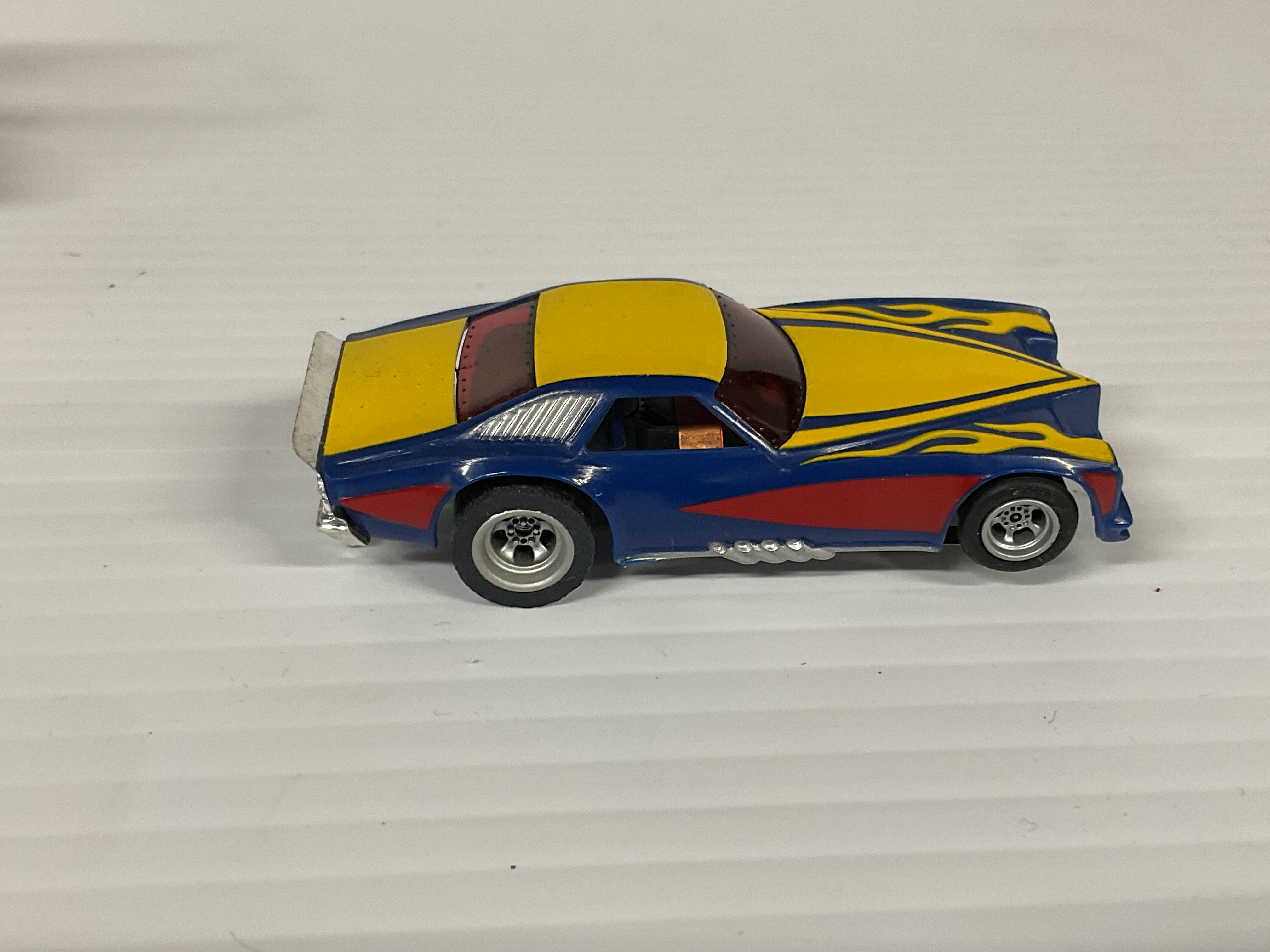 Aurora AFX Grand-Am Funny Car non-Mag Trac Blue/Yellow | 1702