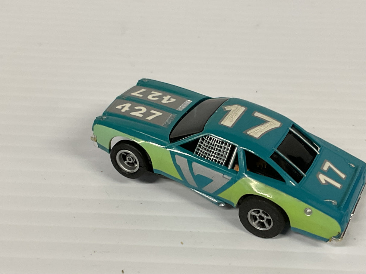 Aurora AFX non-magnatraction Chevelle Stocker blue/lime green #17  | 1929 | Aurora - AFX