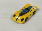 Aurora AFX magnatraction Lighted  Porsche 917 Yellow/Blue #2  | 1973 | Aurora - AFX