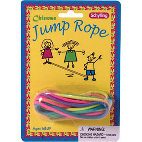 Colorful jump rope toy for children, packaged with warning label for Schylling CJR