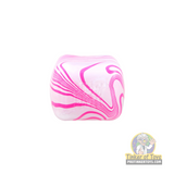 Swirl candy cube with pink and white marbled pattern for Schylling CSNCBND