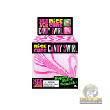 Pink and white swirl toy packaging for a squishy, sensory toy for Schylling CSNCBND