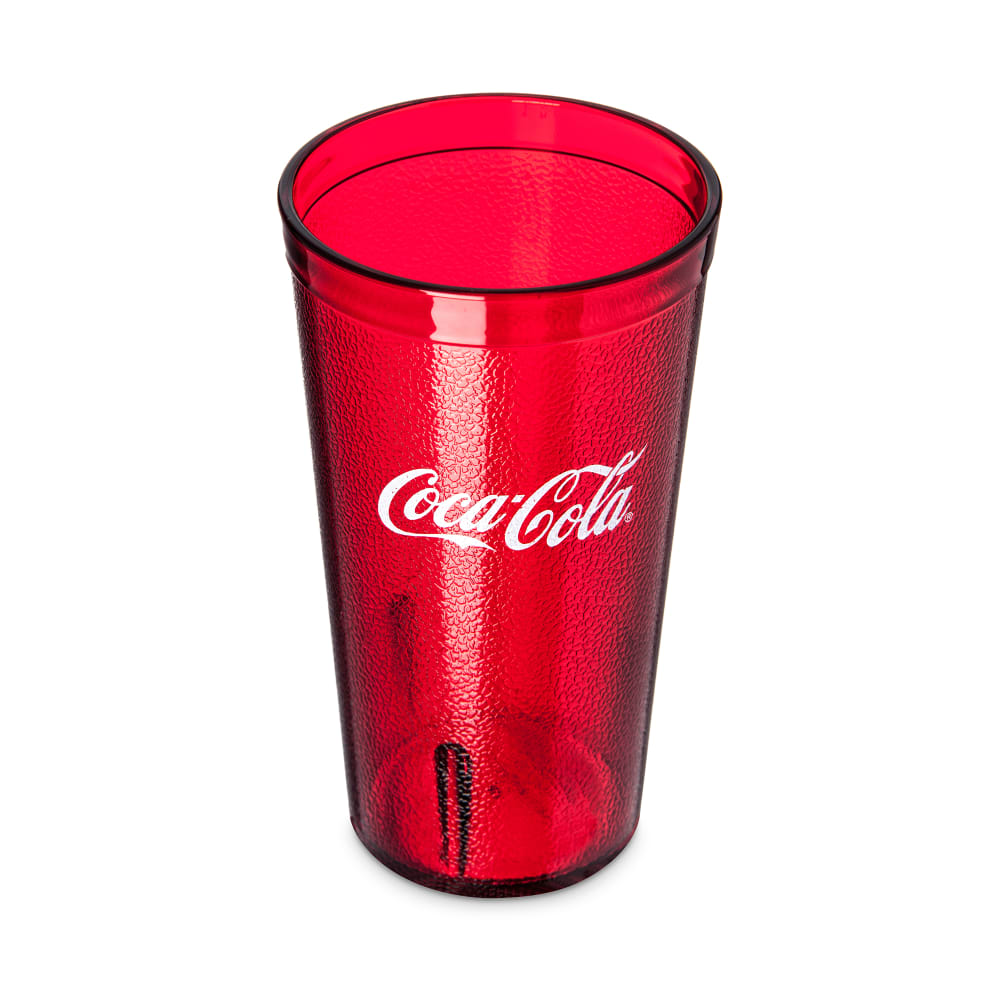 24 oz Ruby Textured Coca Cola® Plastic Tumbler