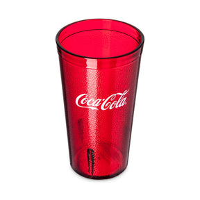 Red textured plastic tumbler with white Coca-Cola script for 6624-1-RC