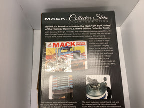 Collector stein box showing Mack DM800 details and stein features
