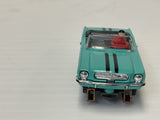 Aurora AFX -Thunder-jet 1964 Mustang convertible, turquoise, black stripes, red body  | 1371 | Aurora - AFX- Model Motoring