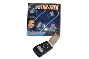 Star Trek communicator toy with packaging showing Kirk for Diamond Select toys 17703