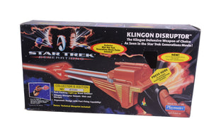 Toy blaster replica for Star Trek Generations, featuring light and sound effects for Playmates 6146