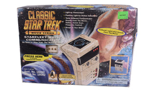 Toy box set featuring a Star Trek wrist communicator toy for Playmates 16082