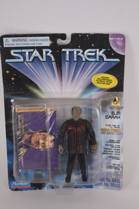 Action figure of Star Trek character Elim Garak in packaging for Playmates 16035