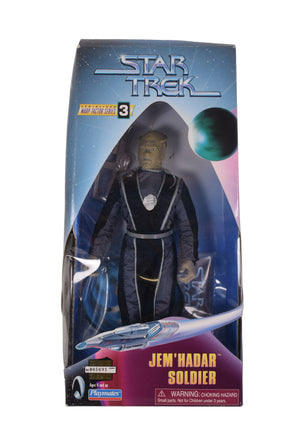 Action figure of a Star Trek Jem'Hadar soldier in its packaging for Playmates 65290