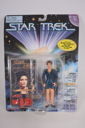 Star Trek Vash action figure set with character card for Playmates 6429