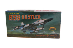 Box art for Convair B58 Hustler model kit, showing the jet aircraft for Aurora 297-3
