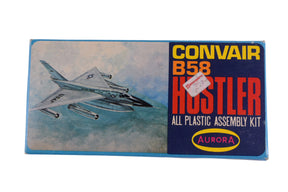 Box art for Convair B58 Hustler model kit, showing the jet in flight for Aurora 297