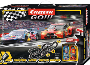 Slot car racing set featuring multiple race cars and track elements for Carrera GO 20062561