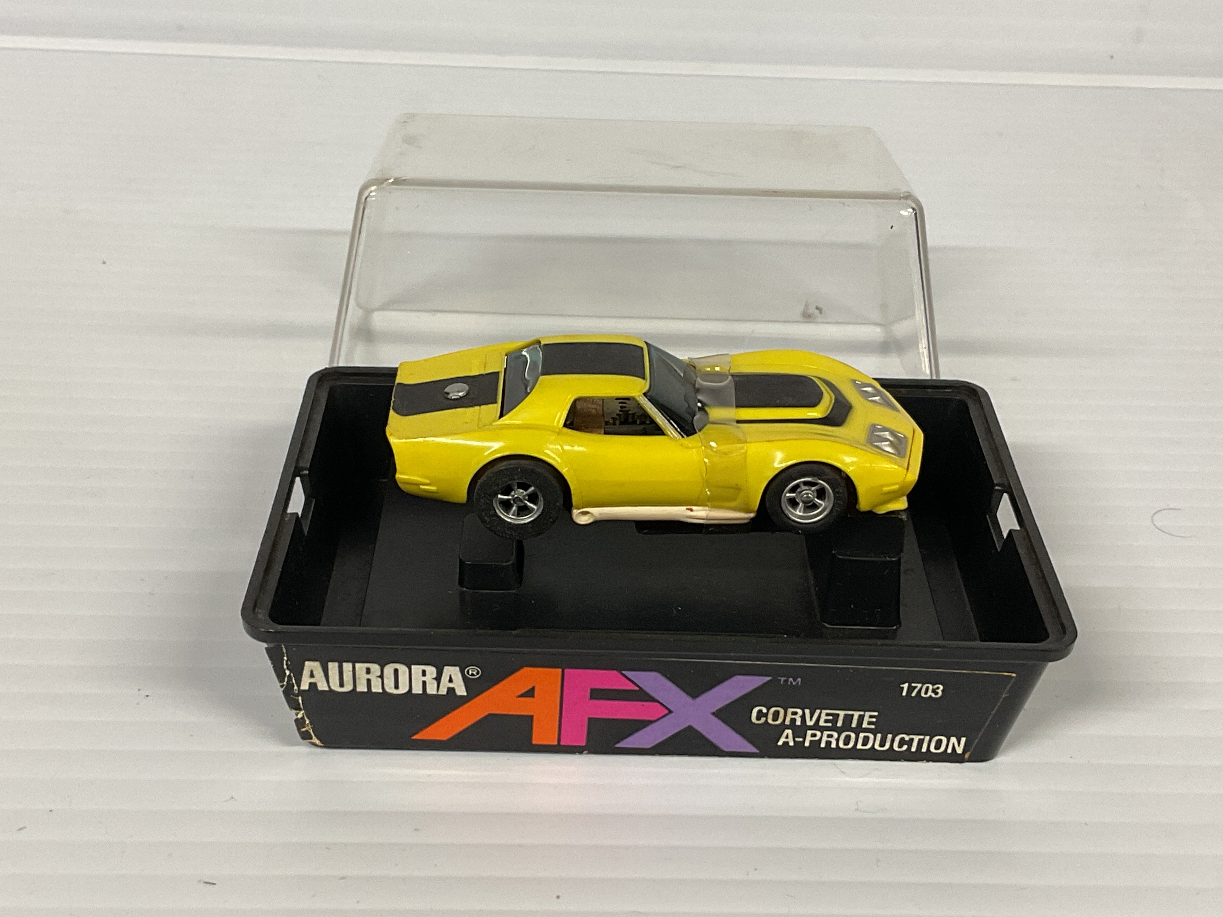 Aurora AFX Maga Traction Corvette A-Production Yellow Black