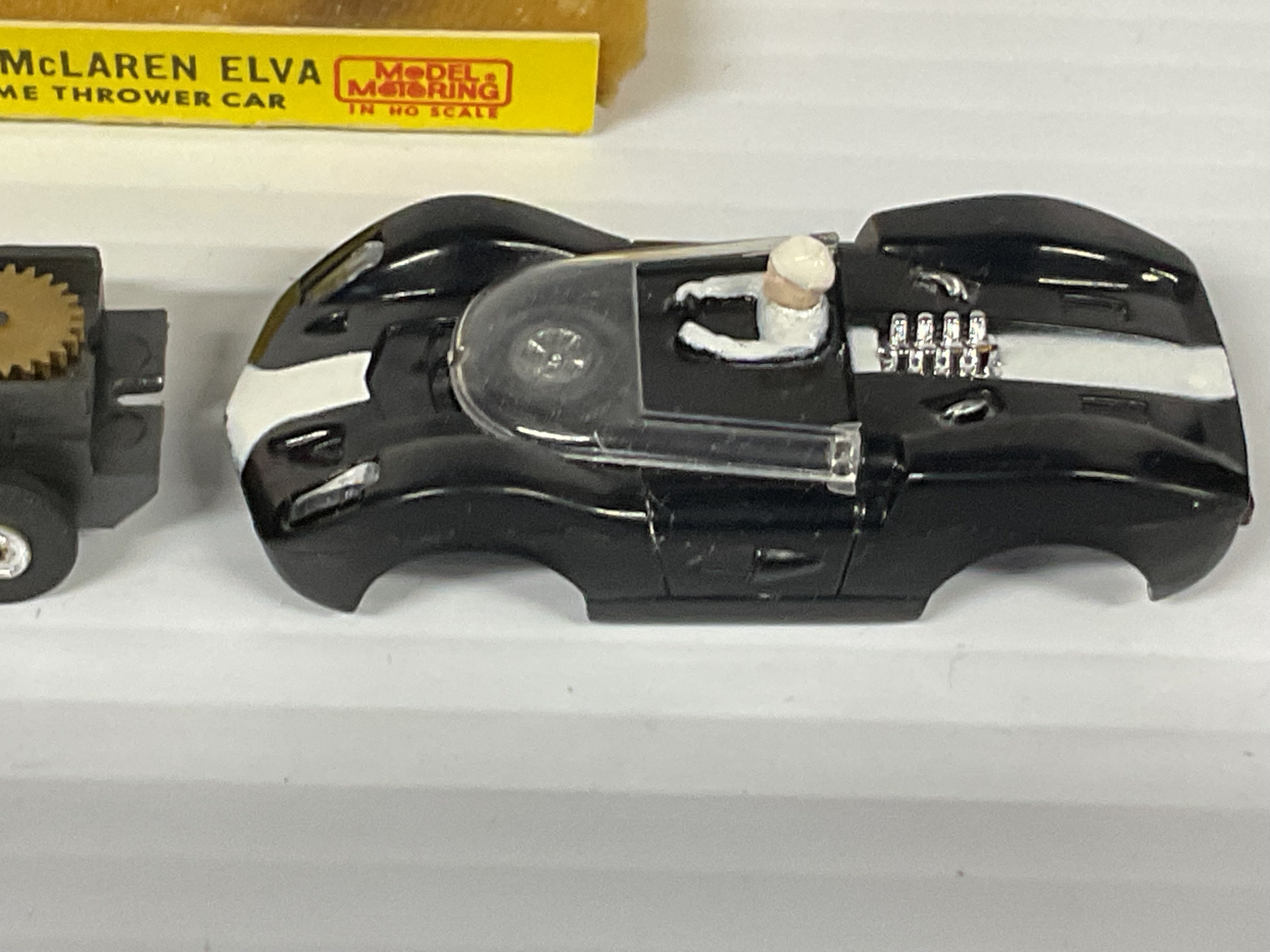 Aurora AFX McLaren Elva Flame Thrower Car Black | 1431 | Aurora
