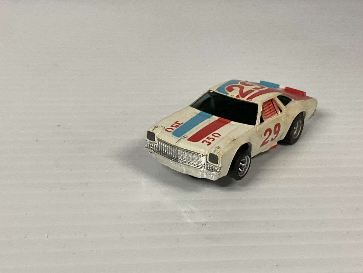 Aurora AFX magnatraction lighted Chevelle Stocker white/red/blue  #29  | 1929 | Aurora - AFX