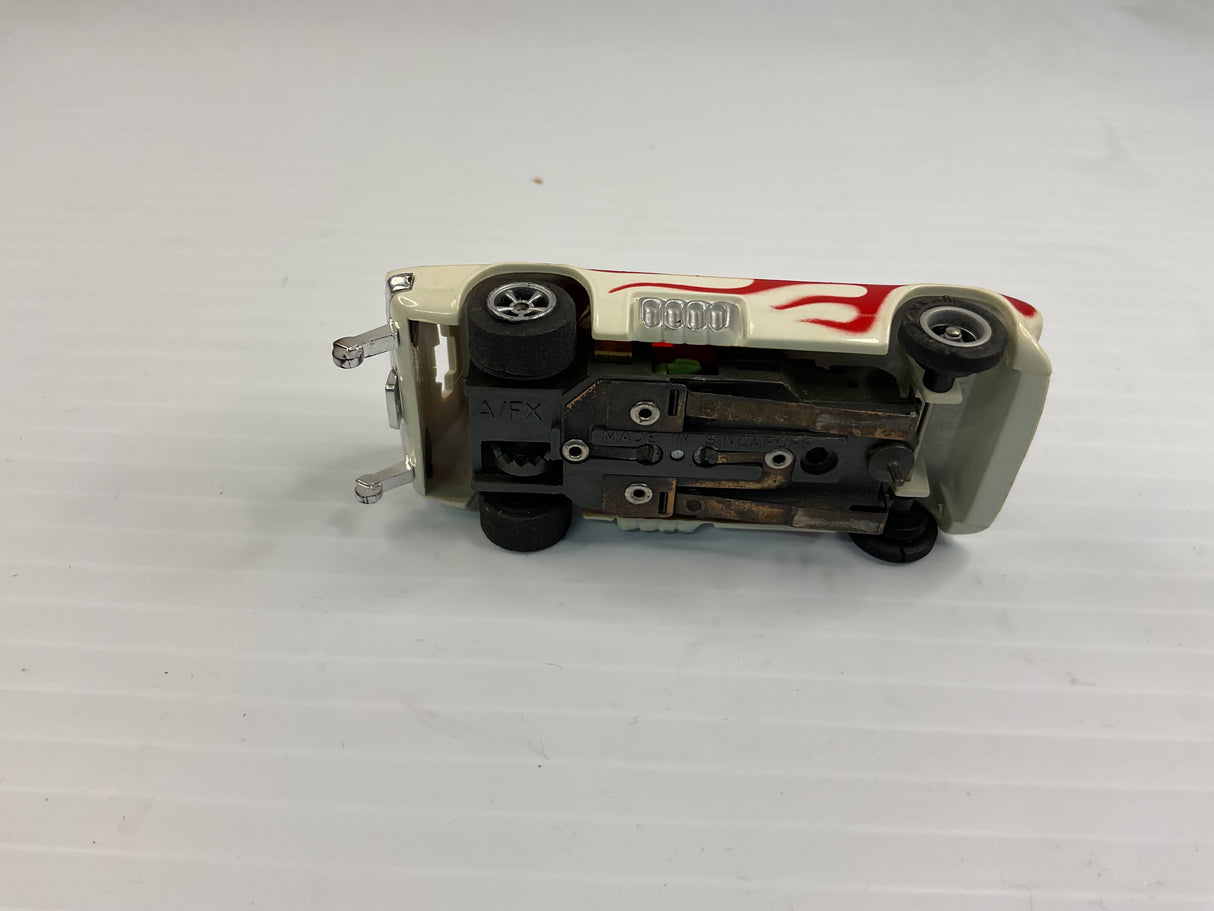 Aurora AFX non-magnatraction 1971 Vega Gasser White/Red Flames | 1759 | Aurora - AFX