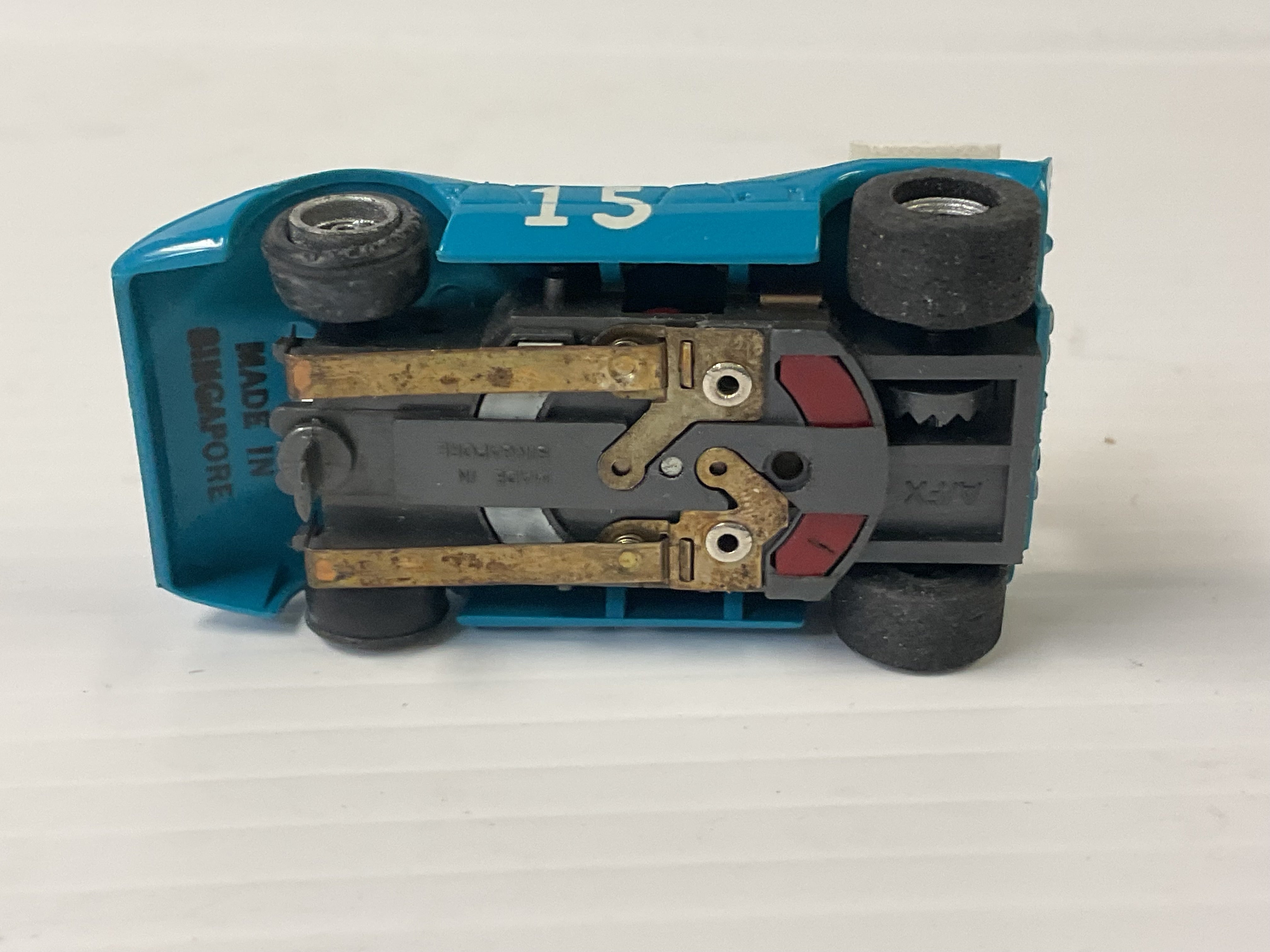 Aurora AFX magnatraction it's a Ferrari Can-Am 612 blue | 1751
