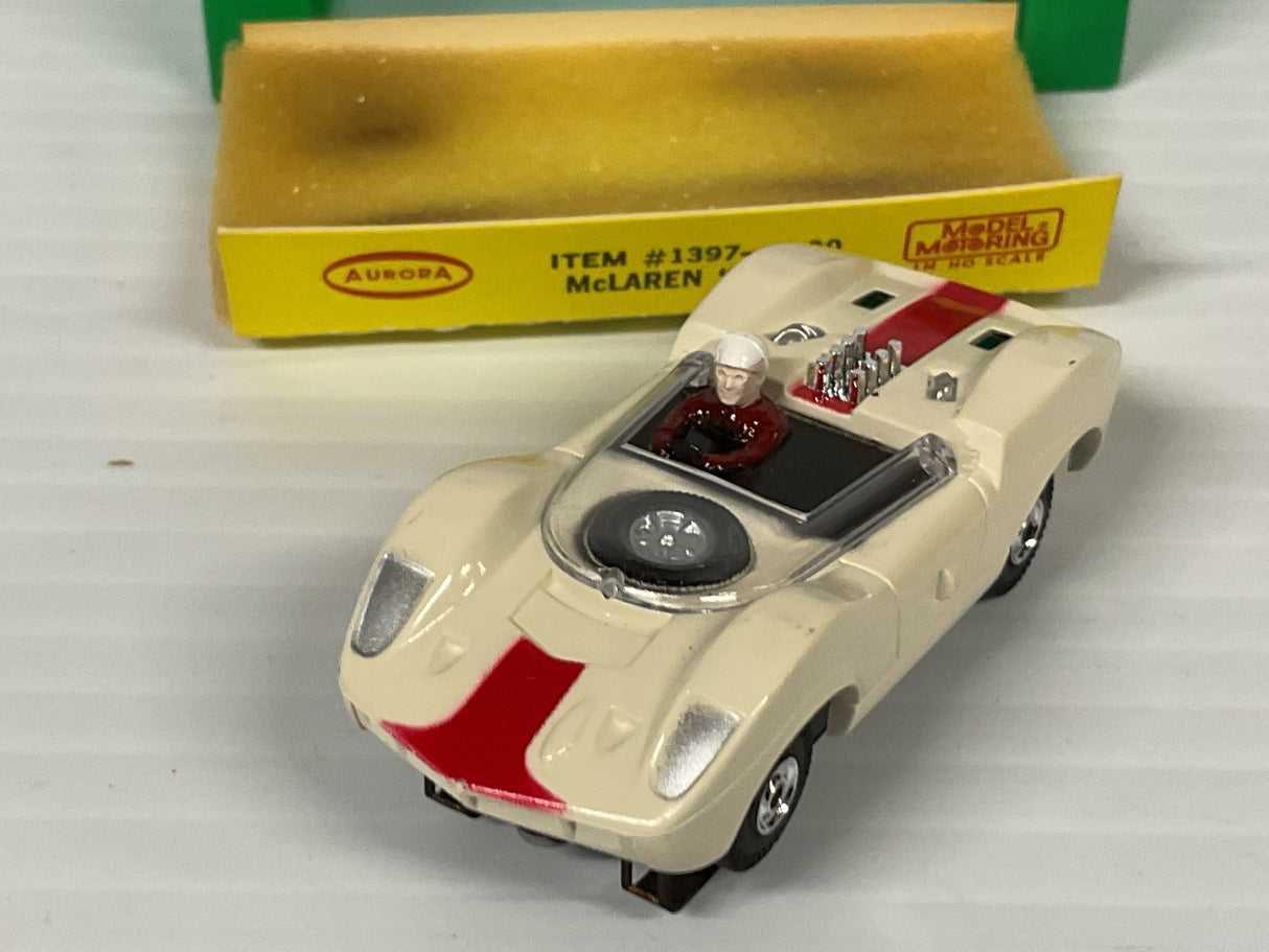 Aurora AFX McLaren "Elva" Whtie /Red Stripe Thunder-jet  | 1397 | Aurora - AFX- Model Motoring
