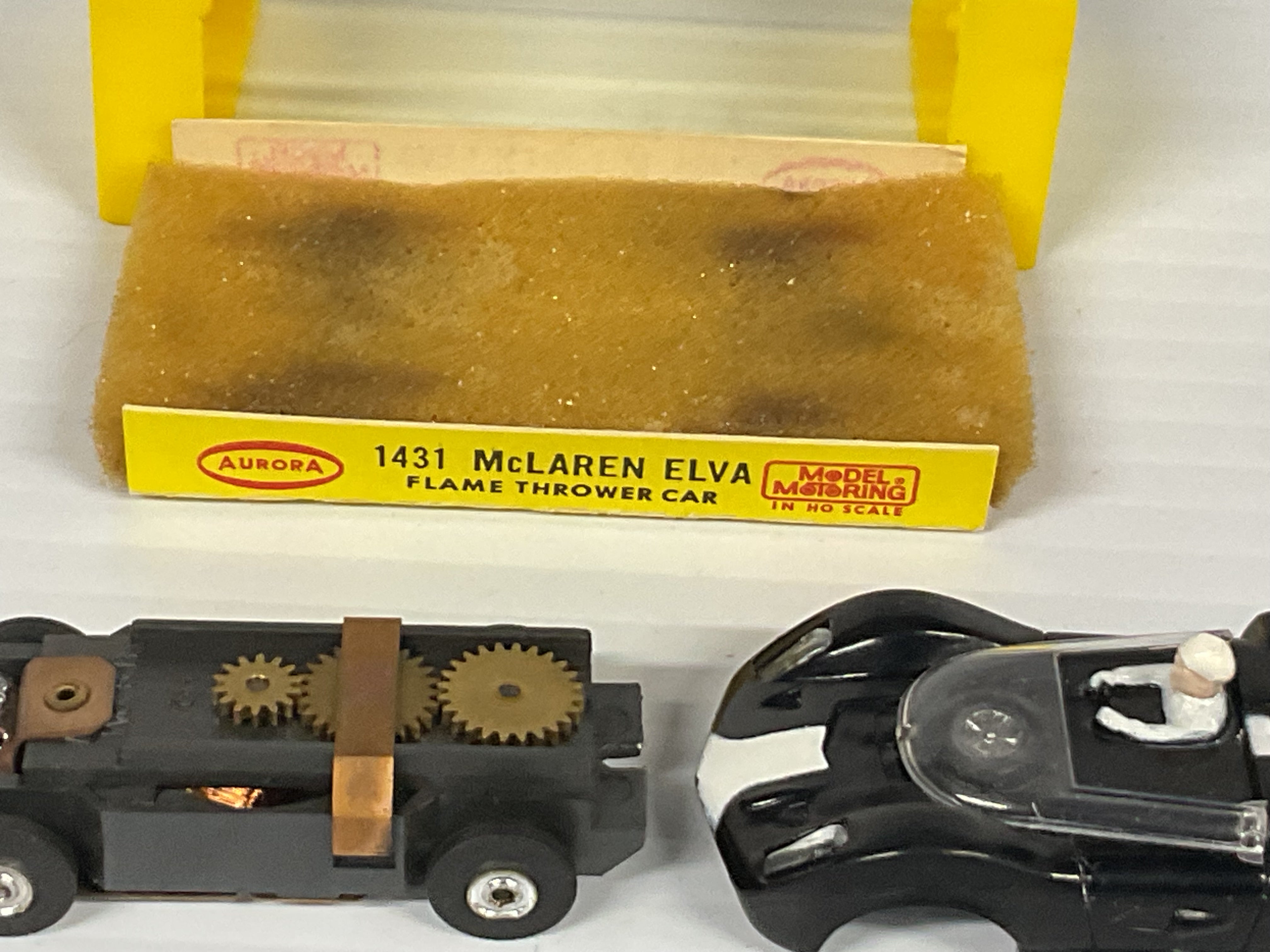 Aurora AFX McLaren Elva Flame Thrower Car Black | 1431 | Aurora