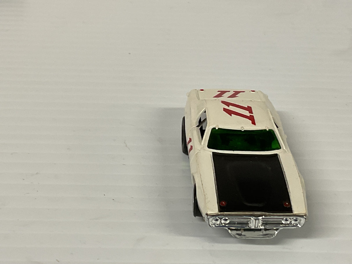Aurora AFX magnatraction Dodge Charger Stock Car White/Blue  | 1910 | Aurora - AFX