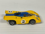 Aurora AFX non- magnatraction Lighted  Porsche 917 Yellow/Blue #2  | 1702 | Aurora - AFX