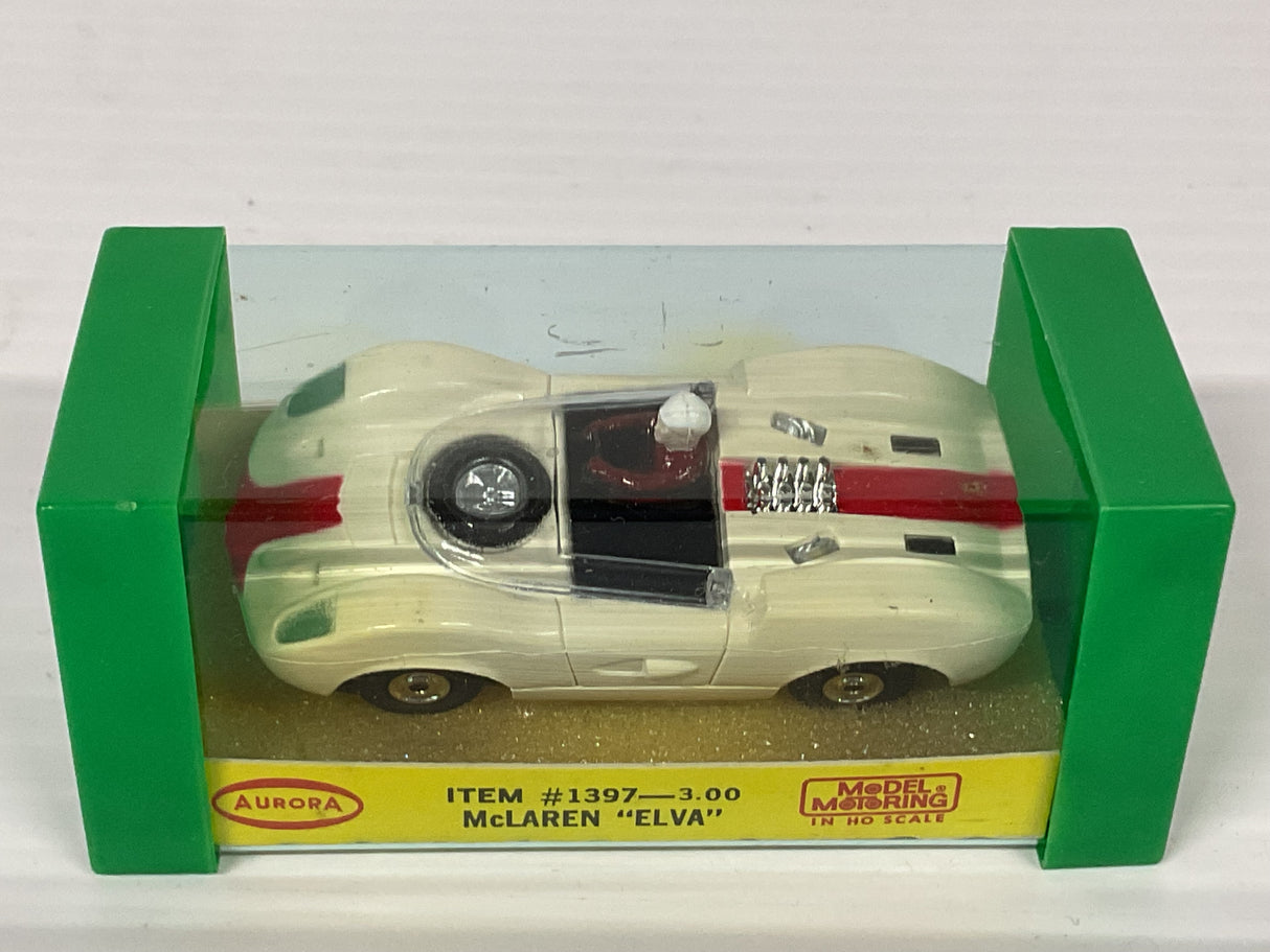 Aurora AFX McLaren "Elva" Whtie /Red Stripe Thunder-jet  | 1397 | Aurora - AFX- Model Motoring