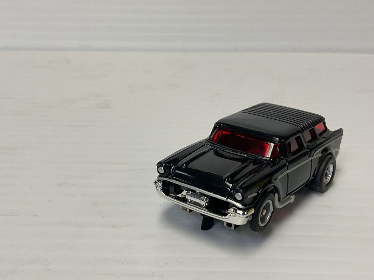 Aurora AFX non-magnatraction 1957 Chevy nomad black silver pipes, | 1760 | Aurora - AFX