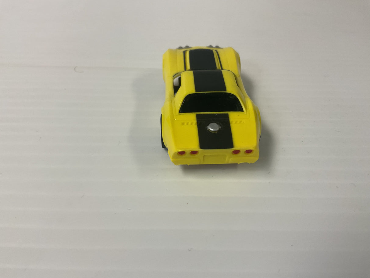 Aurora AFX non-magnatraction  Corvette, a production, one piece, body yellow with black stripes | 1703 | Aurora - AFX