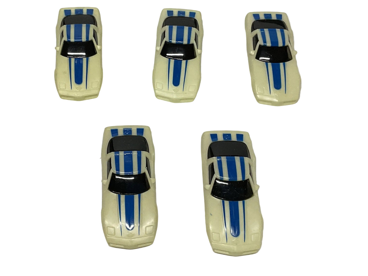 Corvette glow in the dark with blue stripes bodies (5) | H7004 | Tyco