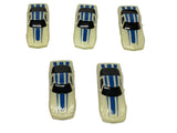 Corvette glow in the dark with blue stripes bodies (5) | H7004 | Tyco