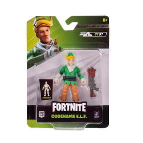 Action figure of Codename E.L.F. with accessory weapon for Fortnite FNT0947, parts view, product view 1