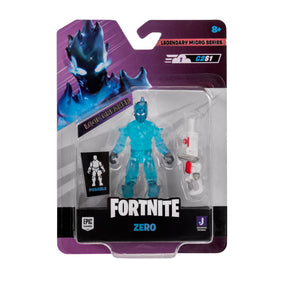 Action figure of Zero from Fortnite, packaged with accessories for FNT0963