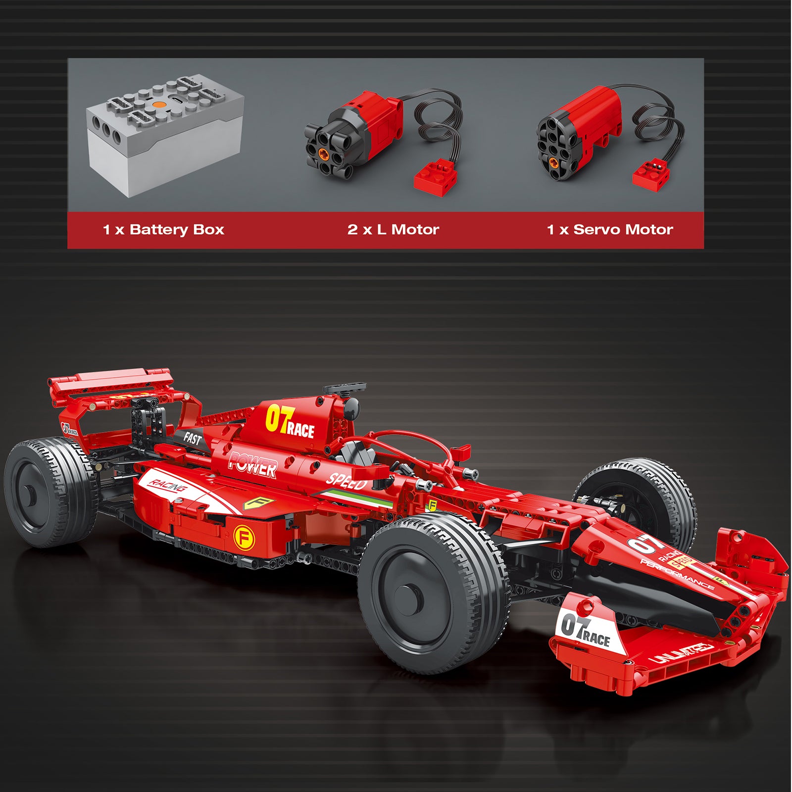 1/8 RC Ferrari F1 Race Car (928 Pcs) | REO11007 | Reobrix