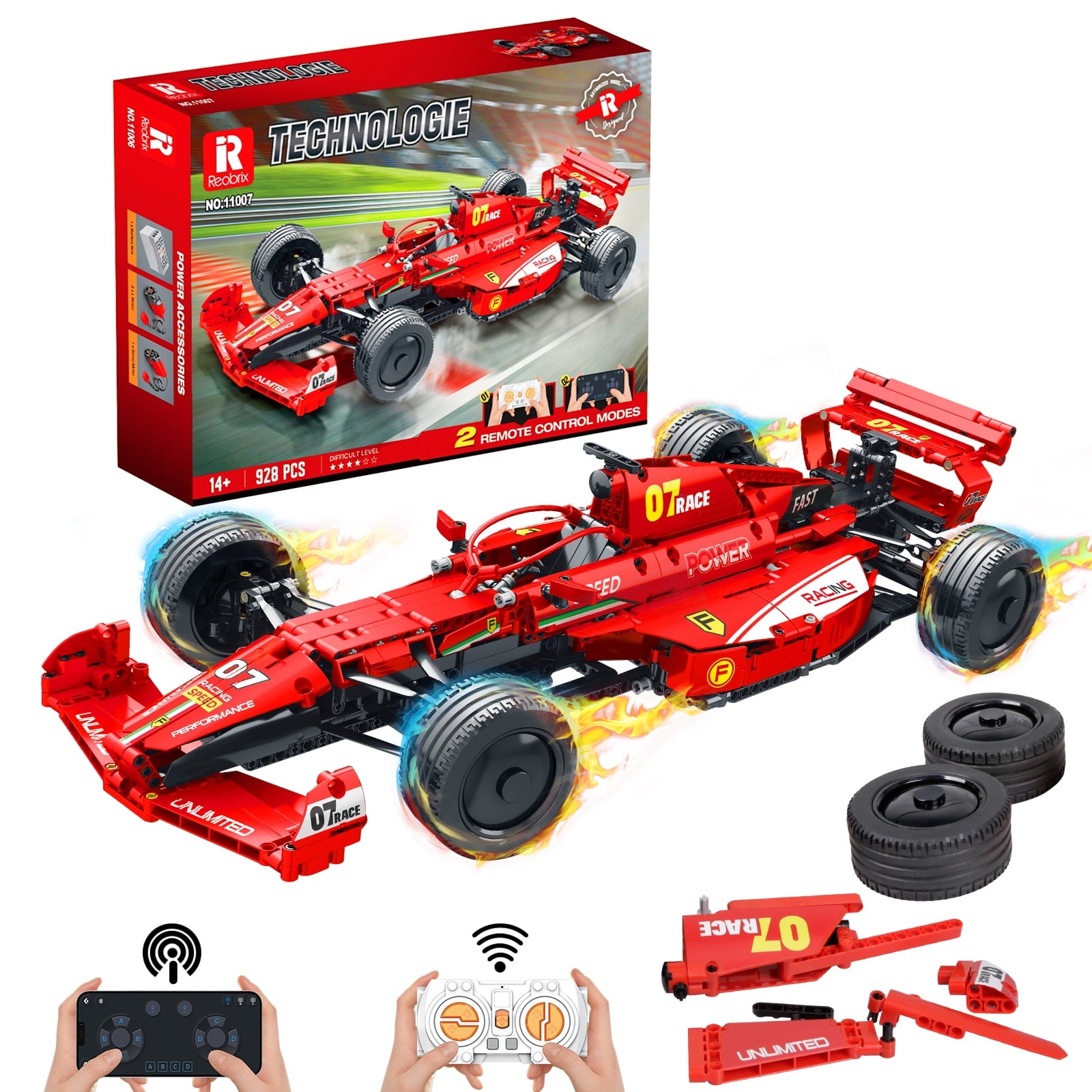 1/8 RC Ferrari F1 Race Car (928 Pcs) | REO11007 | Reobrix