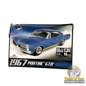 Blue 1967 Pontiac GTO model kit box art for MPC