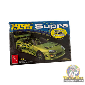 Model kit box art for 1995 Toyota Supra, 1/25 scale plastic model for AMT